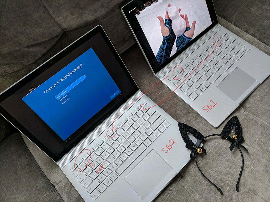 مدل های مختلف Surface Book 1 and 2