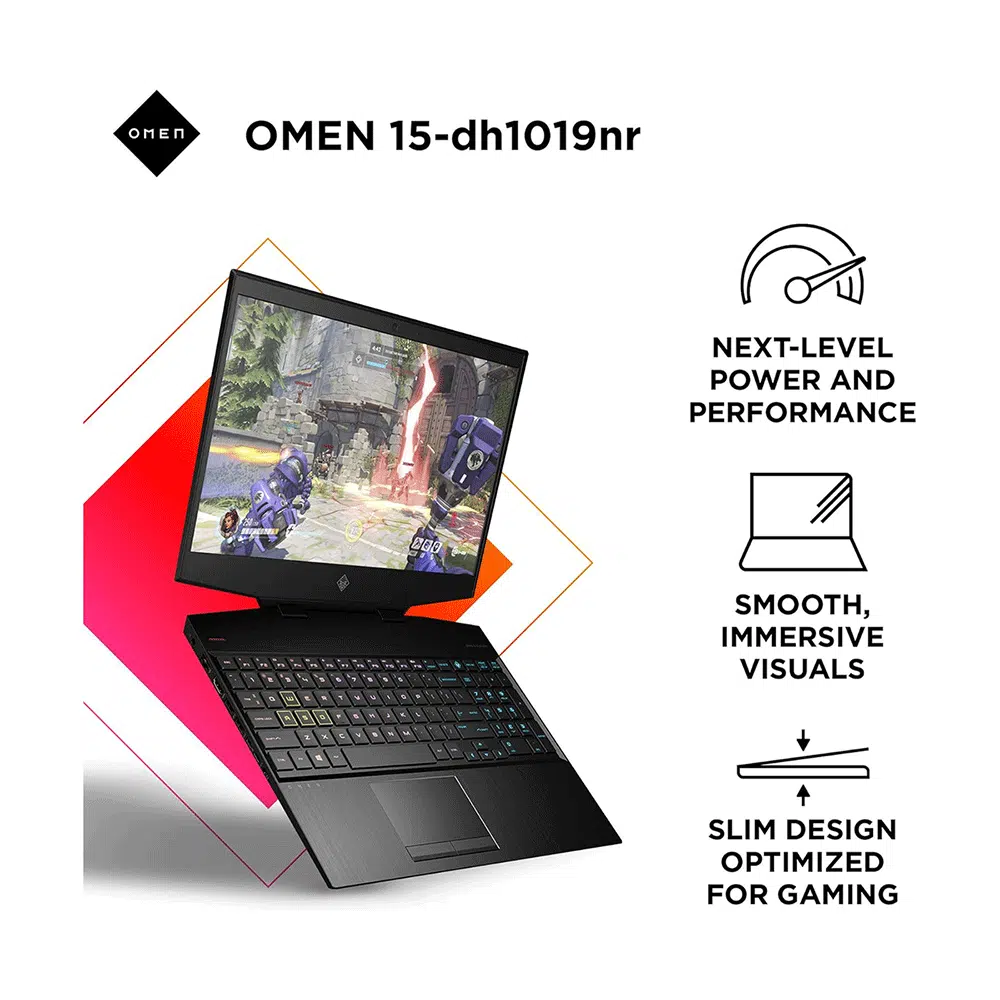 لپ تاپ HP Omen 15 i7 9750H, 16GB Ram, 512GB SSD, 4GB Nvidia GTX 1650