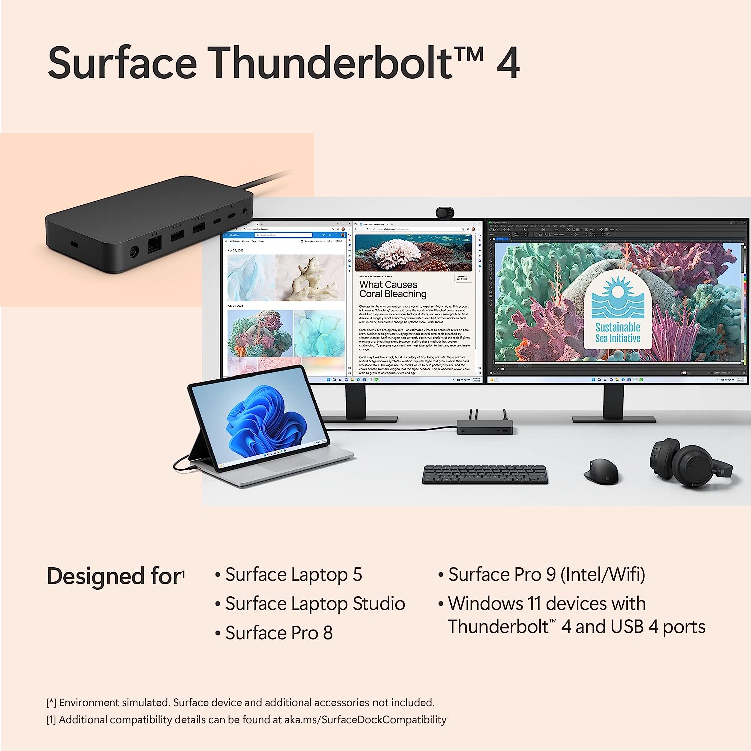 خرید مایکروسافت سرفیس داک مدل Surface Thunderbolt 4 Dock