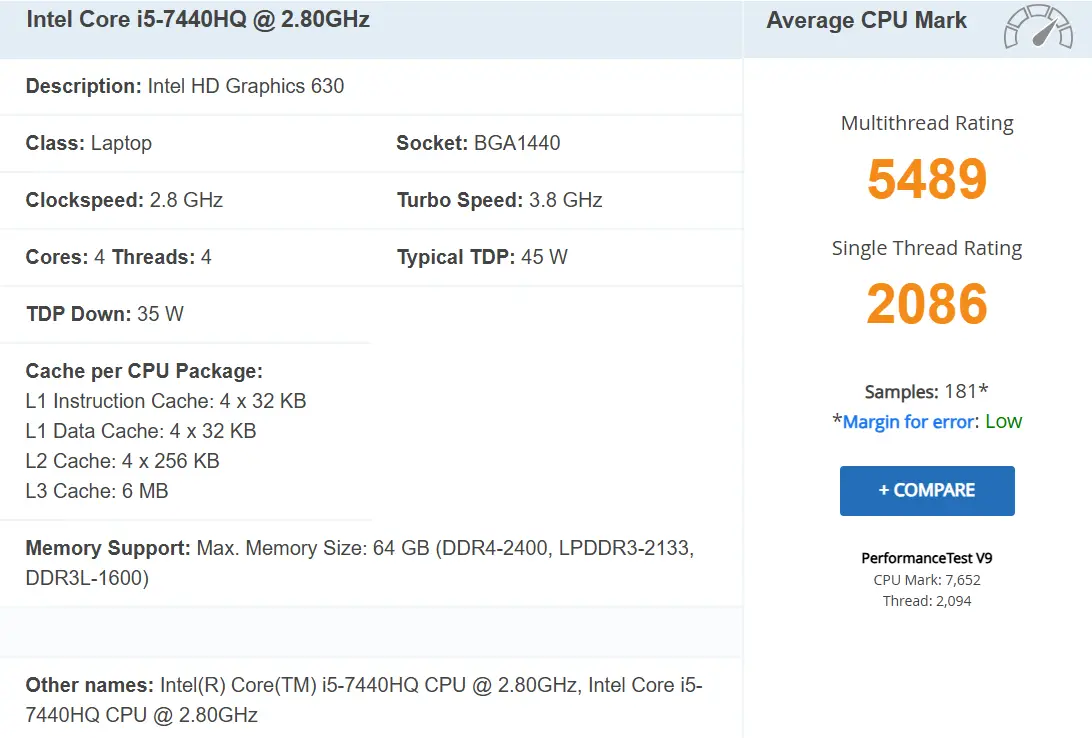 لپ تاپ Dell Latitude E5580 i5 7440HQ/16GB/ 256GB/2GB Nvidia MX940