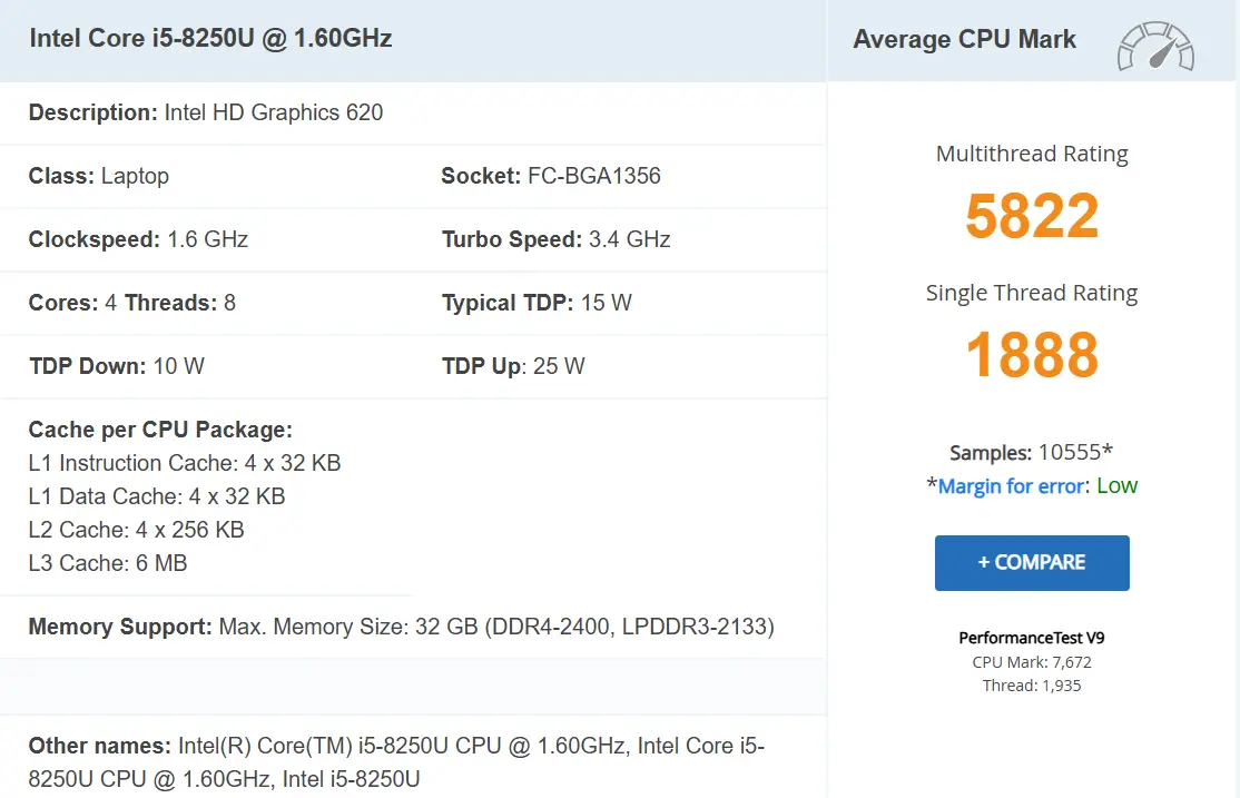 لپ تاپ Dell Latitude E5490 i5 8225U/8GB/ 256GB/Intel HD 