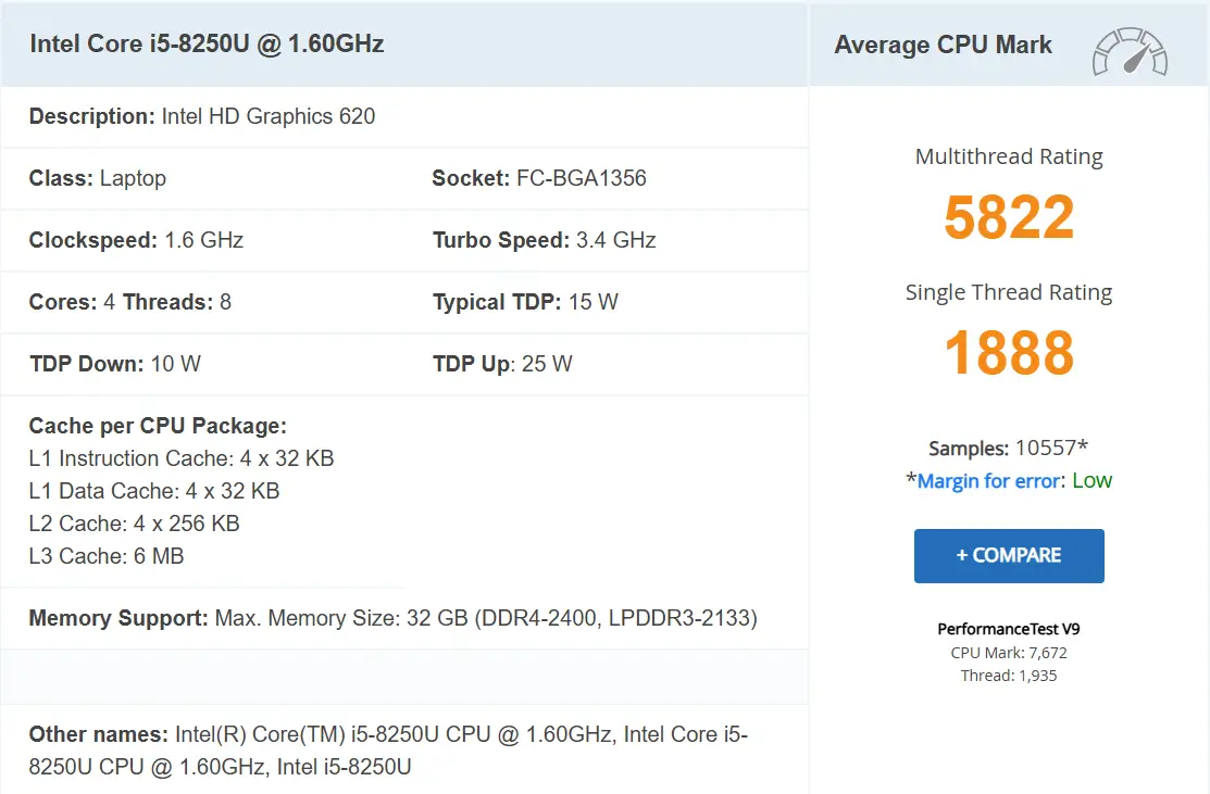 لپ تاپ Dell Latitude E7490 i5 8225U/8GB/ 256GB/Intel HD