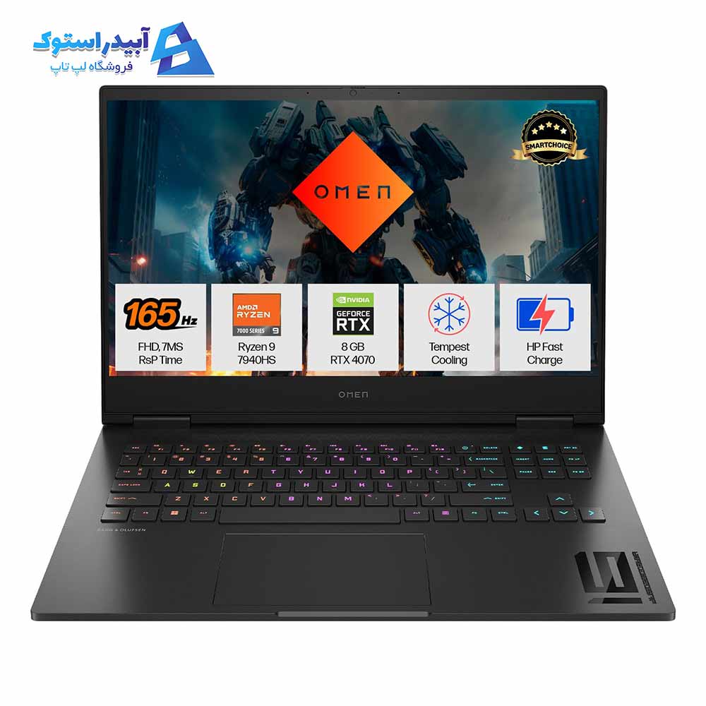 لپ تاپ HP Omen 16 Ryzen 9 7940HS, 16GB Ram, 1TB SSD, 8GB Nvidia RTX 4070
